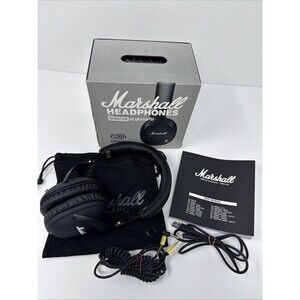 Marshall Monitor Bluetooth Wireless Over-Ear Headphone, Black (04091743), 6.3x6.